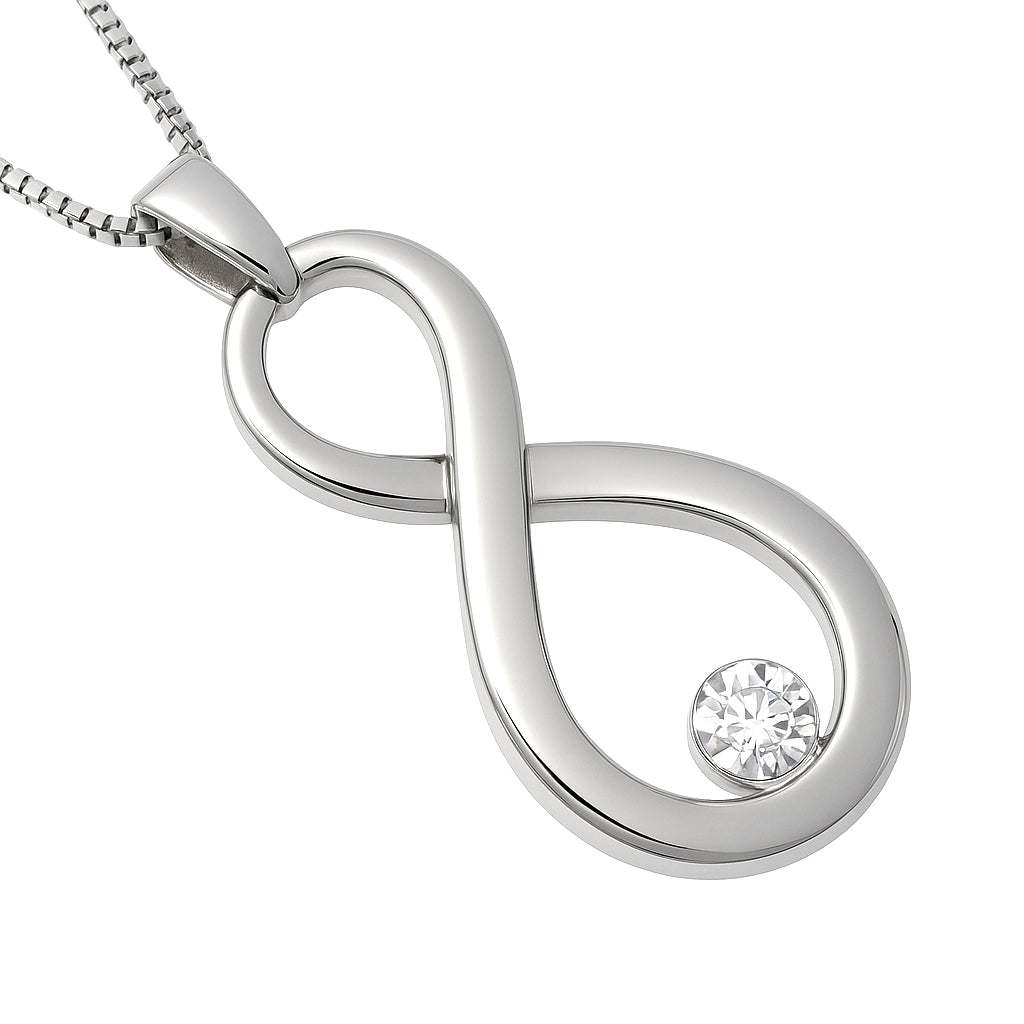 Collana con ciondolo - 18 carati Oro bianco - 0.015ct. tw. Diamante (Naturale)