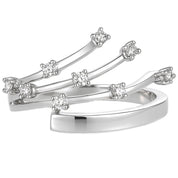 Anello - 18 carati Oro bianco - 0.18ct. tw. Diamante (Naturale)