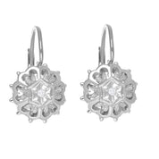 Orecchini - 18 carati Oro bianco - 0.02ct. tw. Diamante (Naturale)