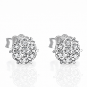 Orecchini - 18 carati Oro bianco - 0.07ct. tw. Diamante (Naturale)