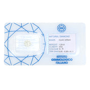 1 pcs Diamante (Naturale) - 1.24 ct - Rotondo - VS2 - Istituto Gemmologico Italiano (IGI)