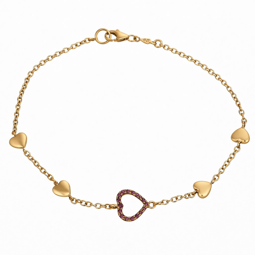 Bracciale - 18 carati Oro giallo - 0.16ct. tw. Rubino