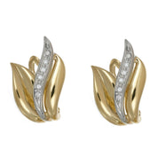Orecchini - 18 carati Oro bianco, Oro giallo - 0.24ct. tw. Diamante (Naturale)
