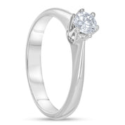 Anello - 18 carati Oro bianco - 0.35ct. tw. Diamante (Naturale)