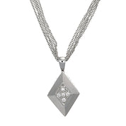 Collana con ciondolo - 18 carati Oro bianco - 0.30ct. tw. Diamante (Naturale)