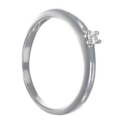 Anello - 18 carati Oro bianco - 0.09ct. tw. Diamante (Naturale)