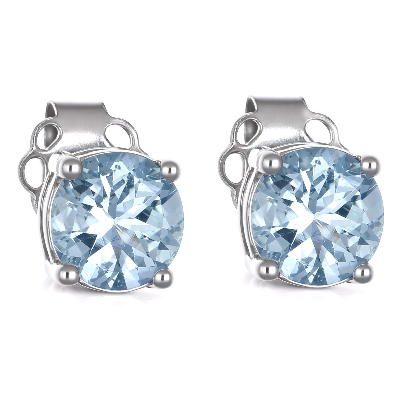 Orecchini - 18 carati Oro bianco - 0.54ct. tw. Acquamarina