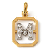 Ciondolo - 18 carati Oro bianco, Oro giallo - 0.07ct. tw. Diamante (Naturale)