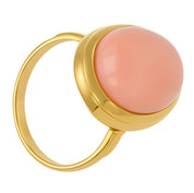 Anello - 18 carati Oro giallo Corallo