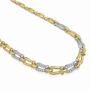 Collana - 18 carati Oro giallo, Oro bianco Diamante (Naturale)