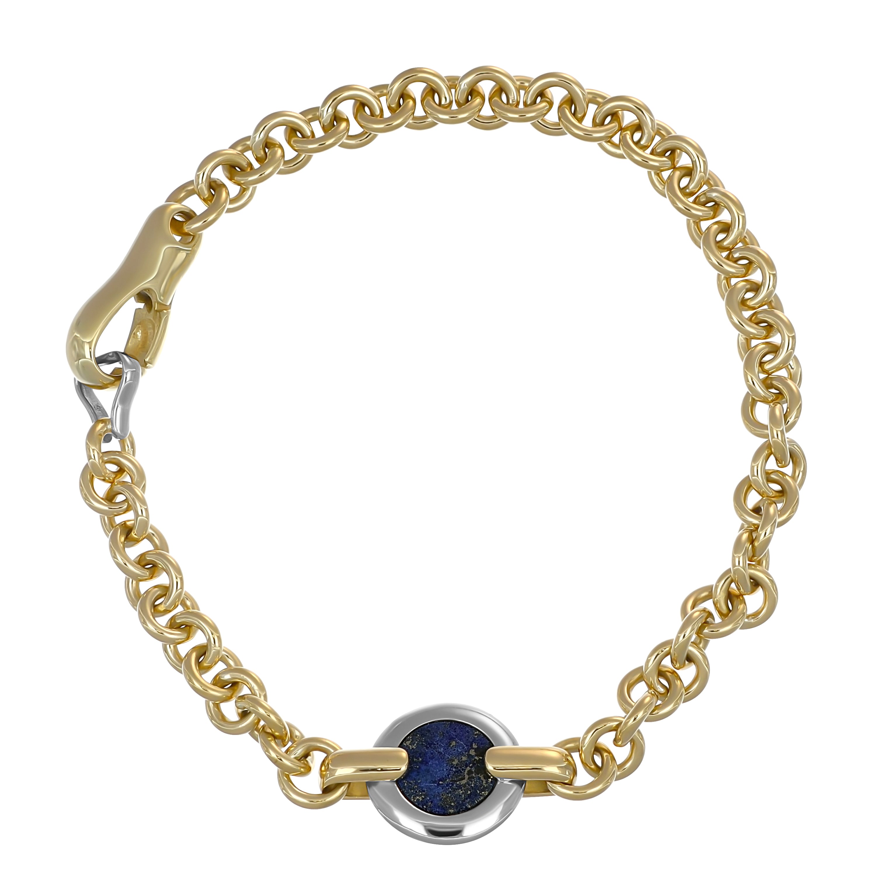 Bracciale - 18 carati Oro giallo, Oro bianco - 2.75ct. tw. Lapislazzuli
