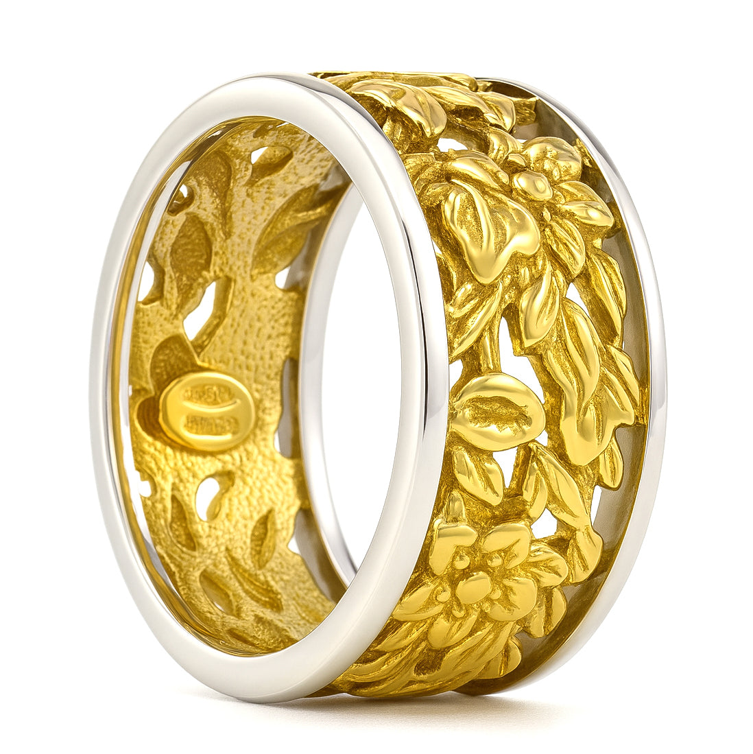 Anello - 18 carati Oro giallo, Oro bianco