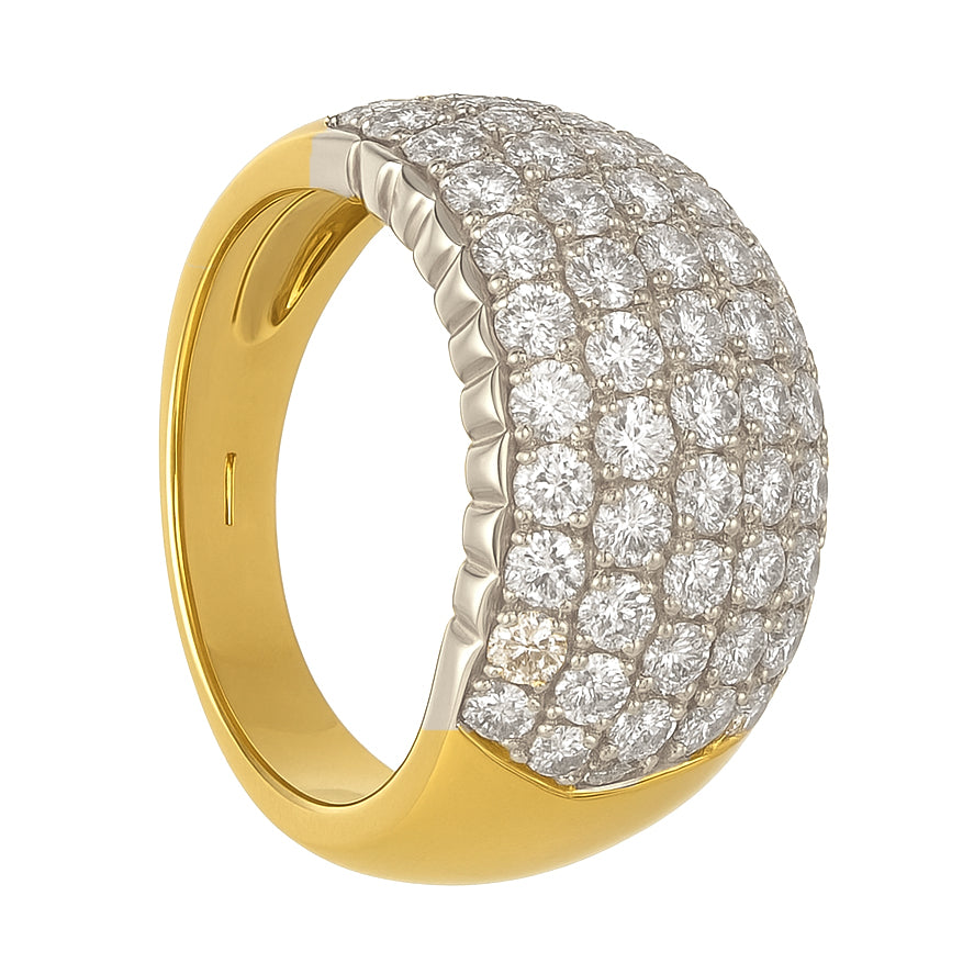 Anello - 18 carati Oro bianco, Oro giallo - 0.83ct. tw. Diamante (Naturale)