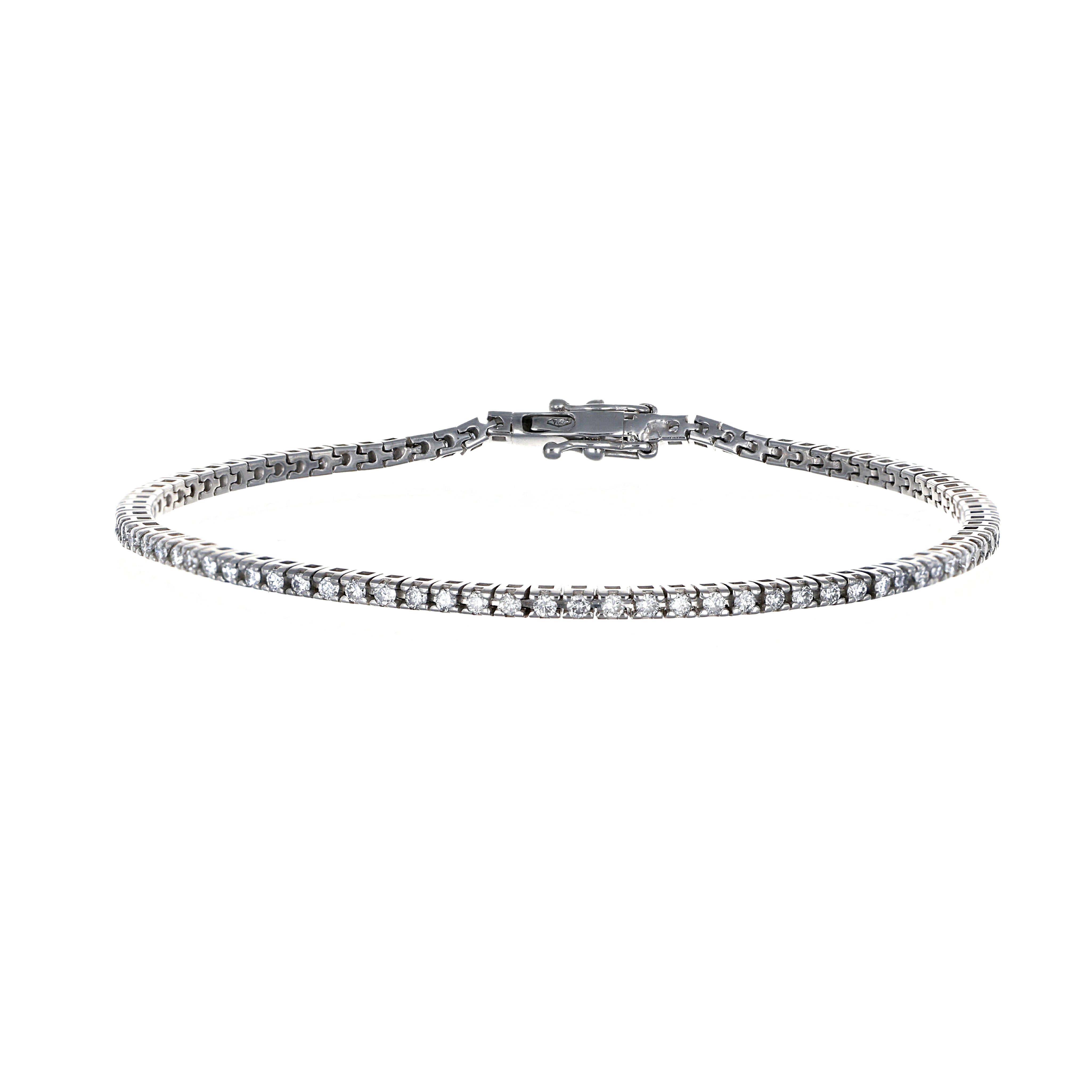 Bracciale - 18 carati Oro bianco - 1.28ct. tw. Diamante (Naturale)