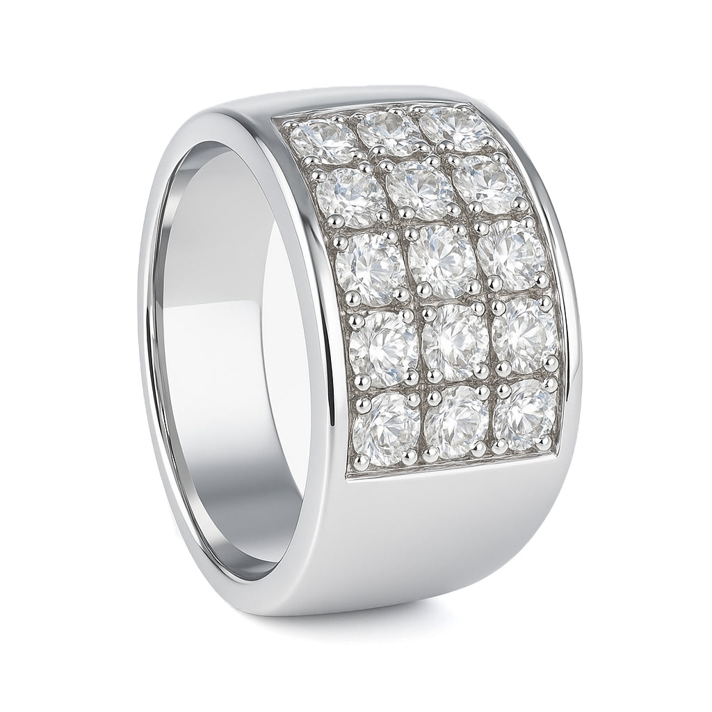 Anello - 18 carati Oro bianco - 1.60ct. tw. Diamante (Naturale)