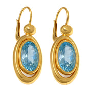 Orecchini - 18 carati Oro giallo - 5.70ct. tw. Acquamarina