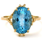 Anello - 18 carati Oro giallo - 4.40ct. tw. Topazio