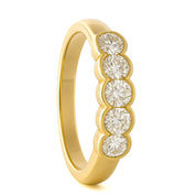 Anello - 18 carati Oro giallo - 0.60ct. tw. Diamante (Naturale)