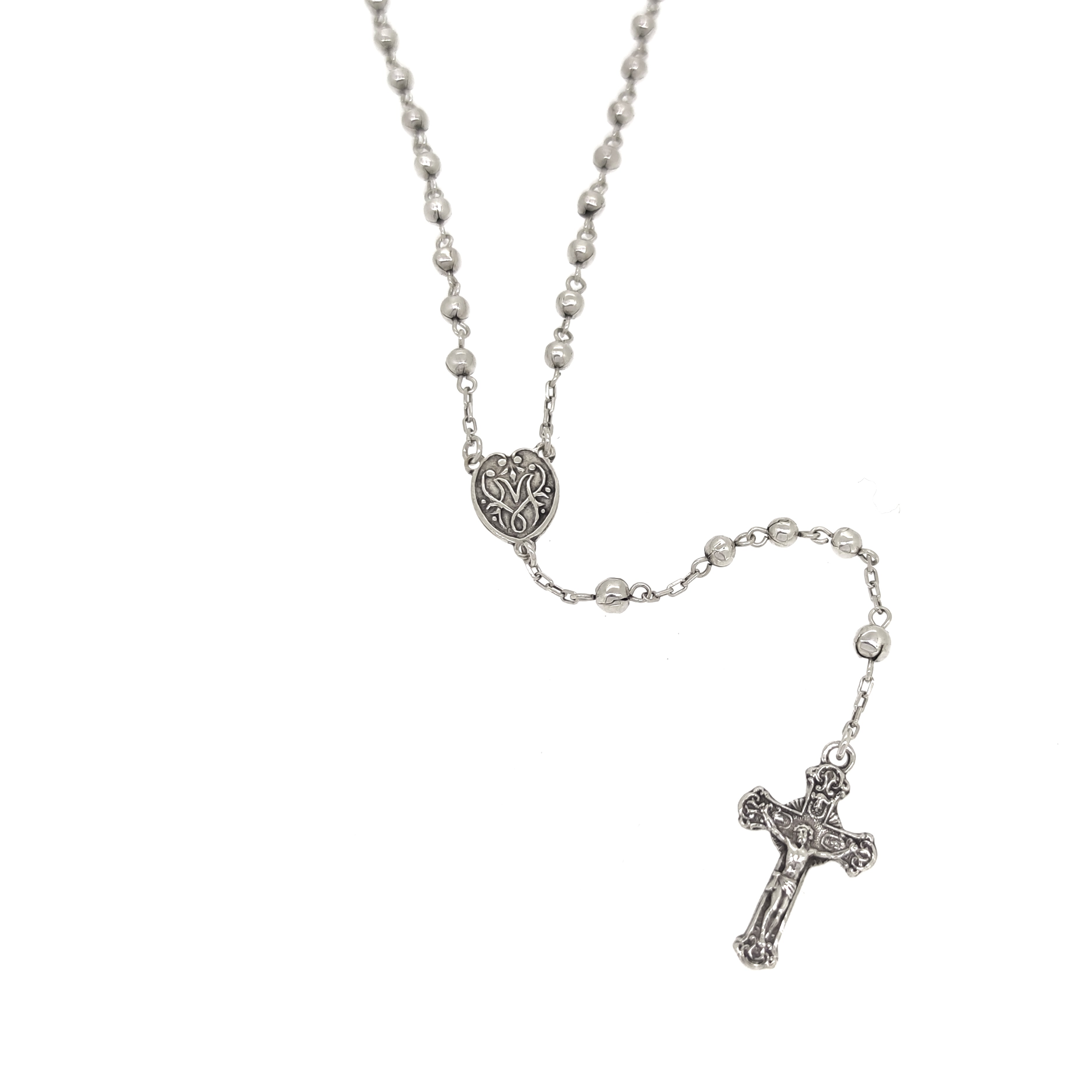 Collana rosario con pendente in Argento 925