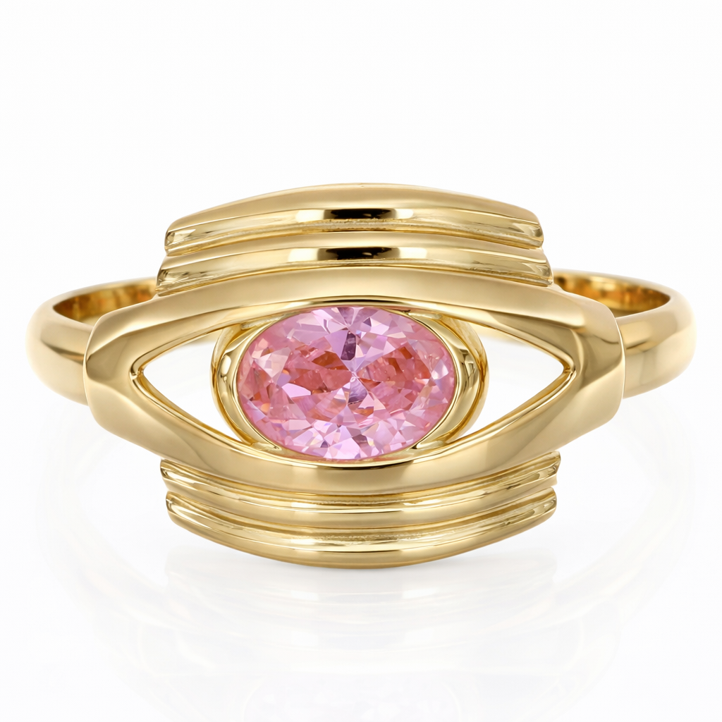 Anello - 18 carati Oro giallo - 1.00ct. tw. Quarzo