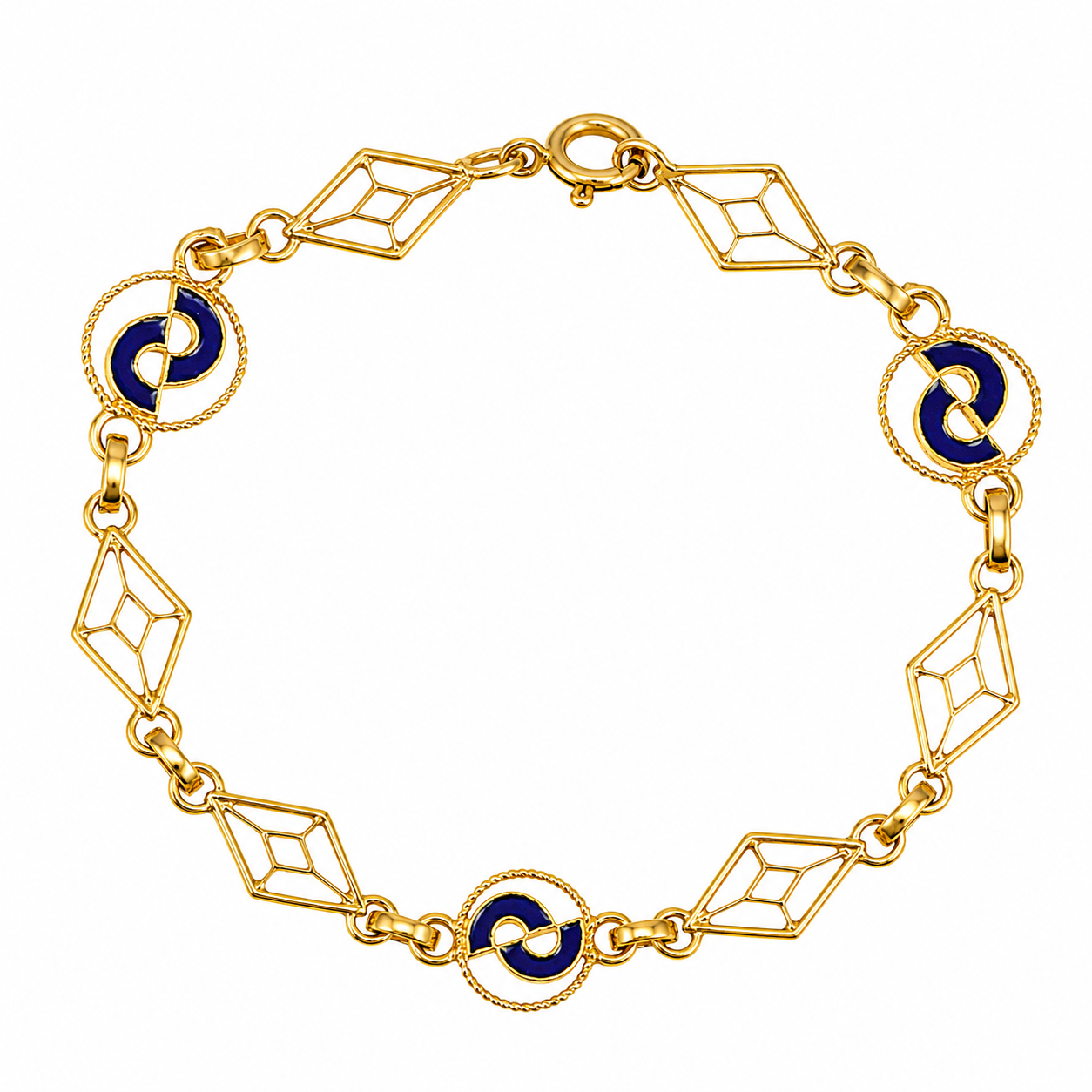 Bracciale - 18 carati Oro giallo - Made in Italy - Handmade
