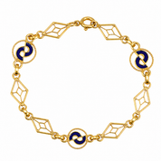Bracciale - 18 carati Oro giallo - Made in Italy - Handmade