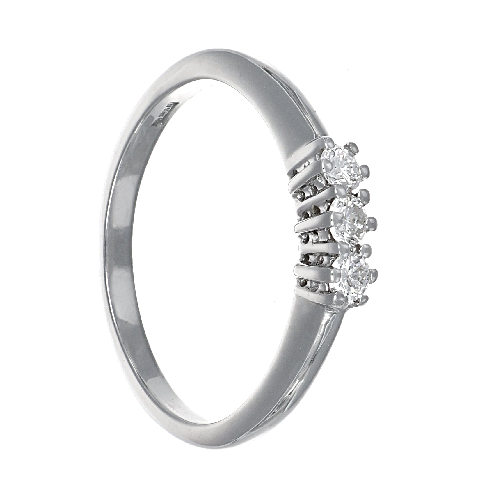 Anello - 18 carati Oro bianco - 0.27ct. tw. Diamante (Naturale)