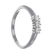 Anello - 18 carati Oro bianco - 0.27ct. tw. Diamante (Naturale)