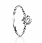 Anello - 18 carati Oro bianco - 0.25ct. tw. Diamante (Naturale)