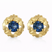 Orecchini - 18 carati Oro giallo - 0.20ct. tw. Zaffiro
