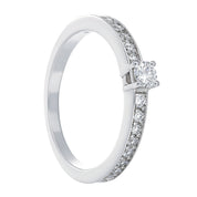 Anello - 18 carati Oro bianco - 0.31ct. tw. Diamante (Naturale)