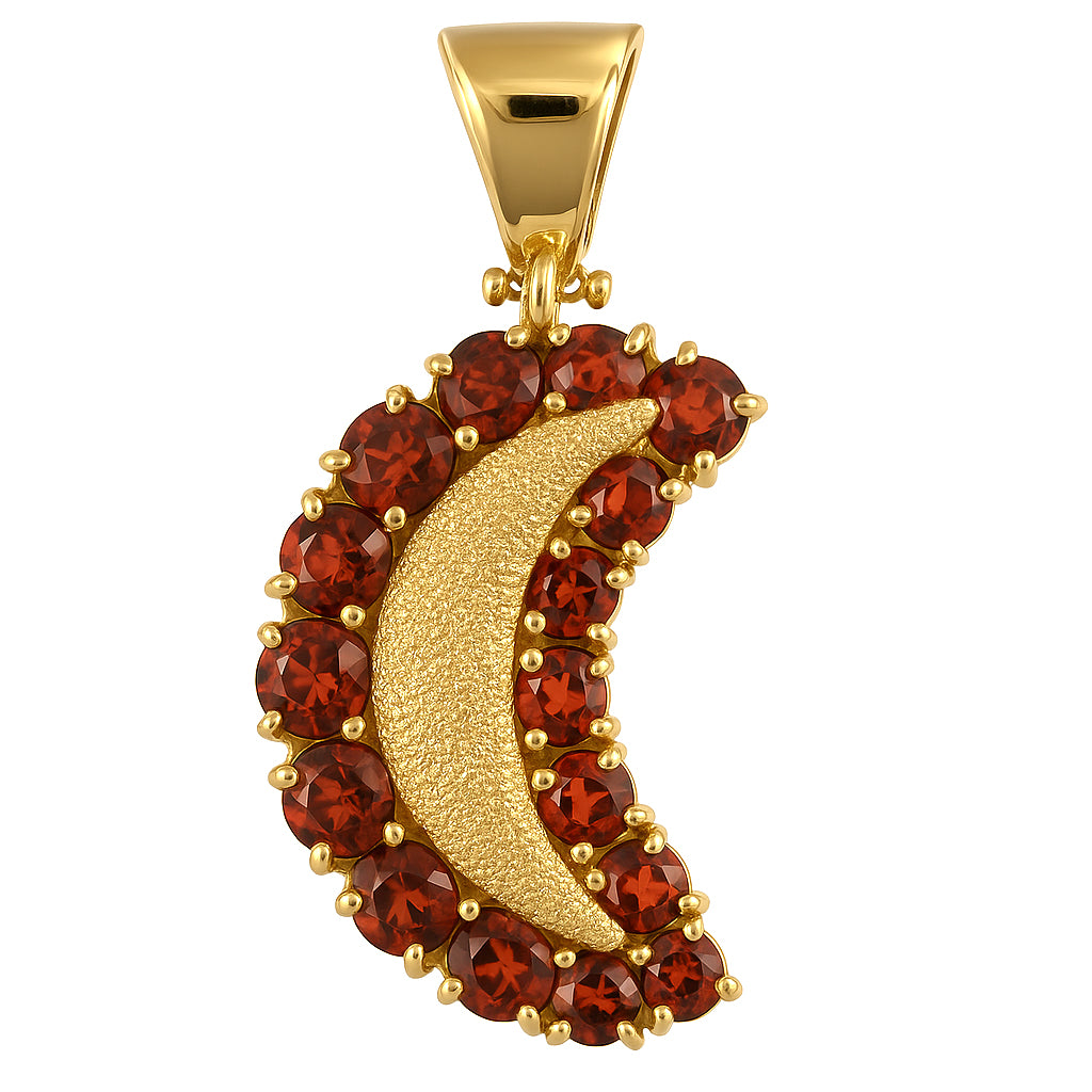 Ciondolo - 18 carati Oro giallo - 3.20ct. tw. Granato