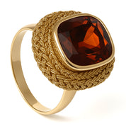 Anello - 18 carati Oro giallo - 4.00ct. tw. Quarzo