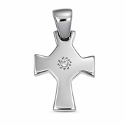 Ciondolo - 18 carati Oro bianco - 0.01ct. tw. Diamante (Naturale)