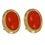 Orecchini - 18 carati Oro giallo - Corallo