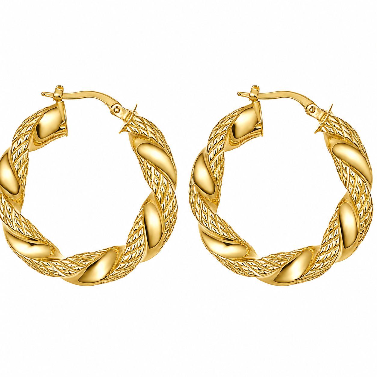 Orecchini - 18 carati Oro giallo - Made in Italy - Handmade