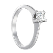 Anello - 18 carati Oro bianco - 0.40ct. tw. Diamante (Naturale)