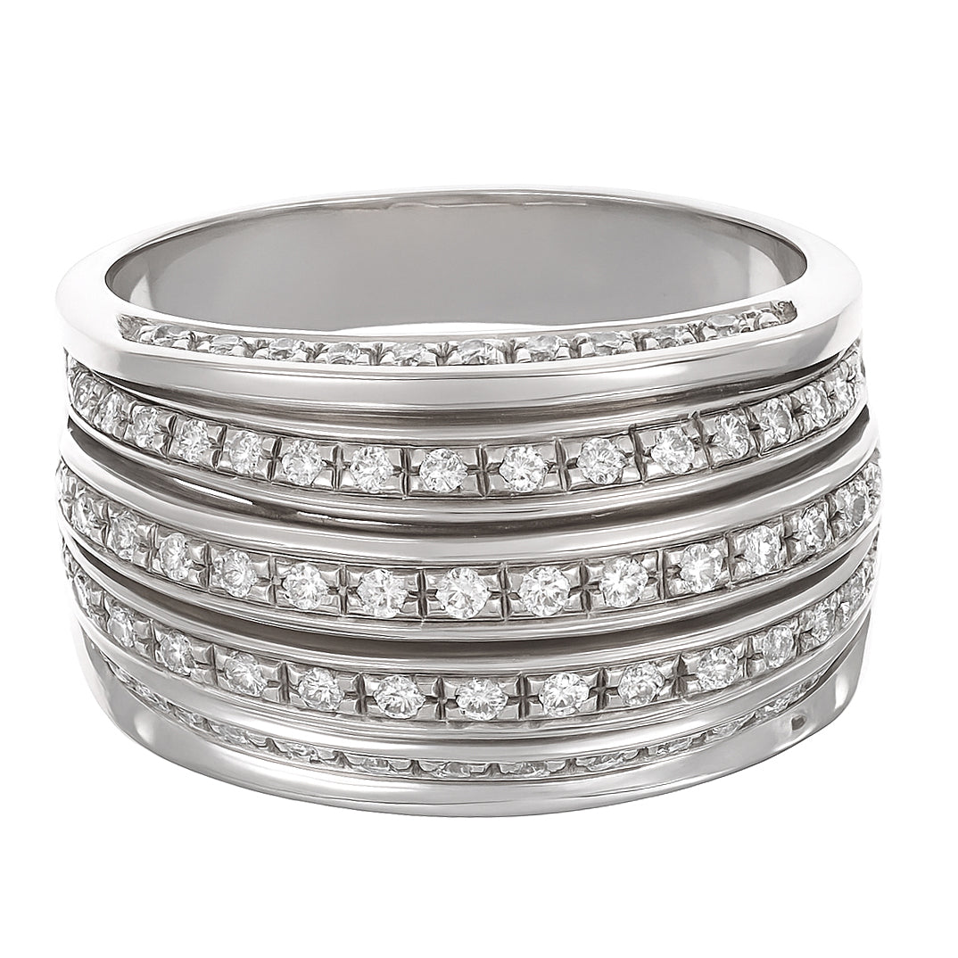 Anello - 18 carati Oro bianco - 0.52ct. tw. Diamante (Naturale)