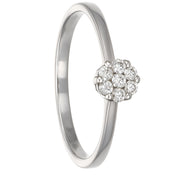 Anello - 18 carati Oro bianco - 0.12ct. tw. Diamante (Naturale)