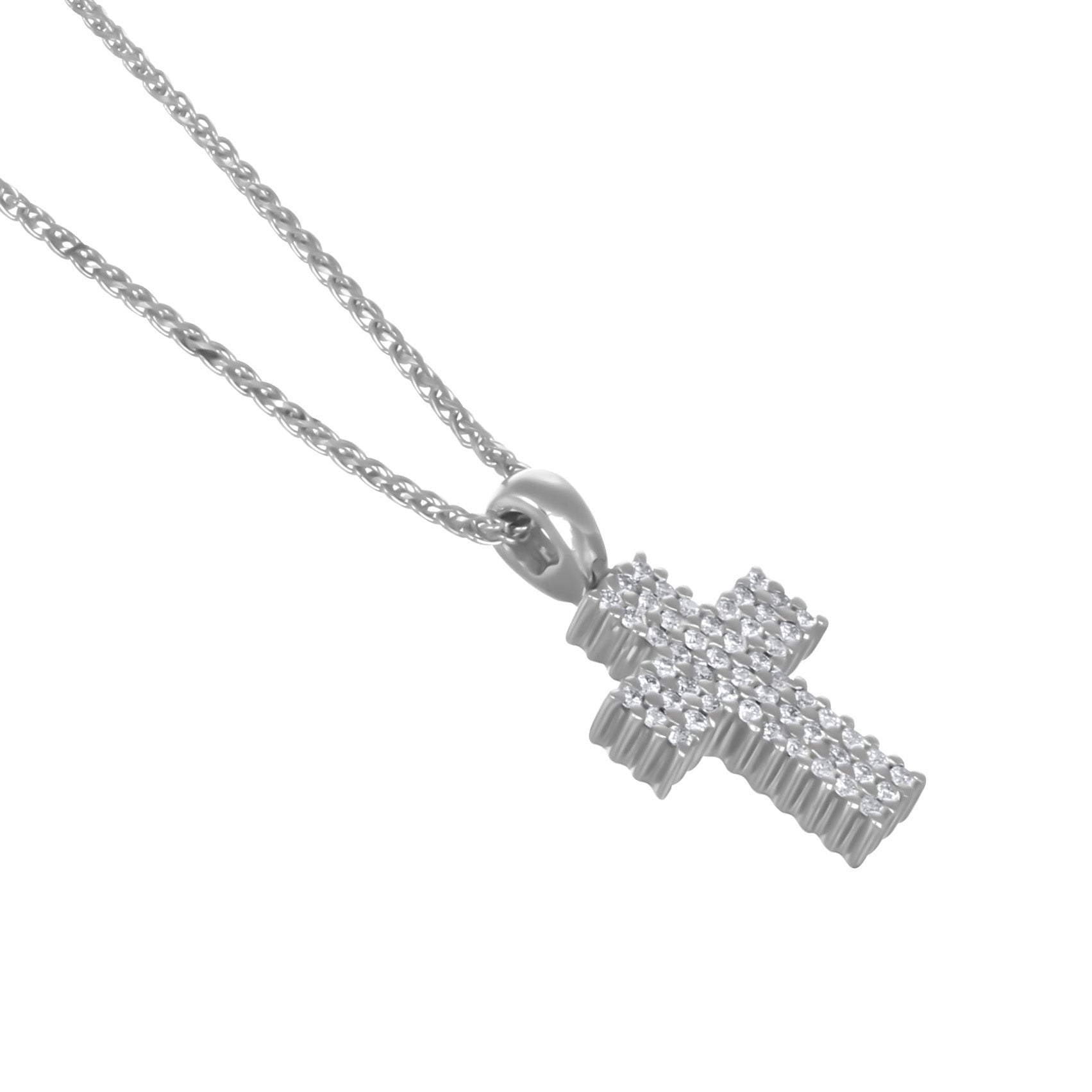 Collana con ciondolo - 18 carati Oro bianco, Oro giallo - 0.27ct. tw. Diamante (Naturale)