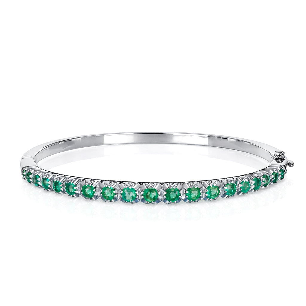 18 carati Oro bianco - Bracciale Smeraldi