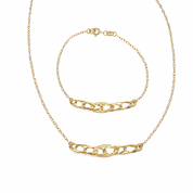 Parure - Collana e Bracciale - 18 carati Oro giallo