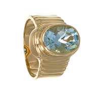 Anello - 18 carati Oro giallo - 5.00ct. tw. Topazio