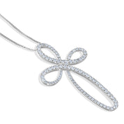 Collana con ciondolo - 18 carati Oro bianco - 1.10ct. tw. Diamante