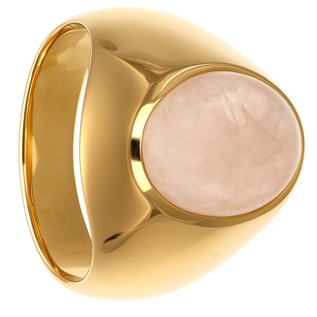 Anello - 18 carati Oro giallo, Pietra di luna - 3.70ct. tw.