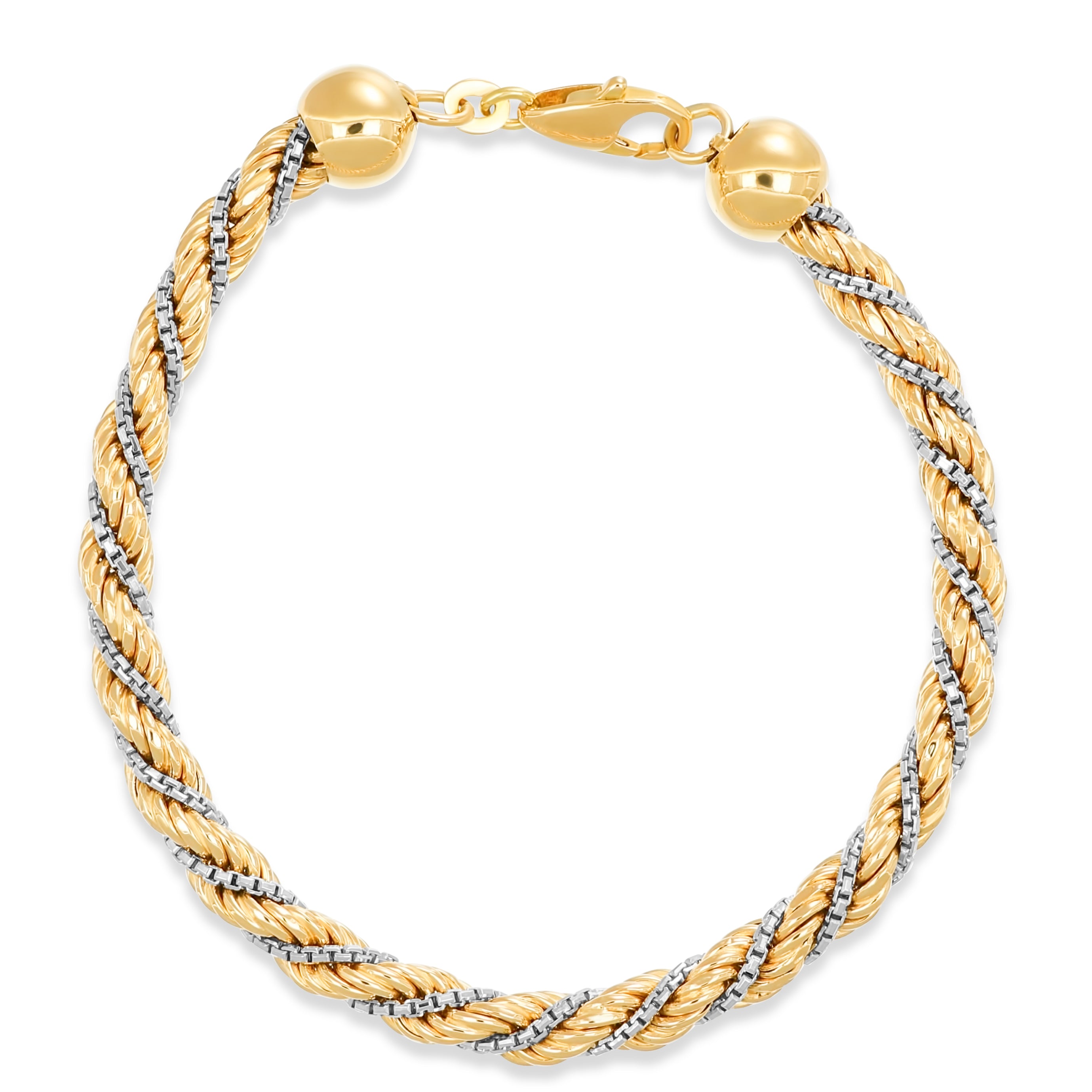 Bracciale - Oro bianco 18 kt, Oro giallo