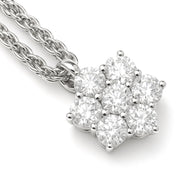 Collana con ciondolo - 18 carati Oro bianco - 0.42ct. tw. Diamante (Naturale)