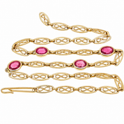 Collana - 18 carati Oro giallo - 6.00ct. tw. Tormalina - Made in Italy - Handmade