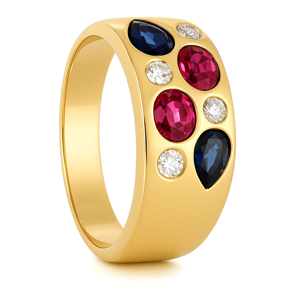 Anello - 18 carati Oro giallo - 0.84ct. tw.