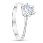 Anello - 18 carati Oro bianco - 0.75ct. tw. Diamante (Naturale)